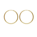 1 Pair Real 18K Yellow Gold Plated Sterling Silver Round Circle Hoop Earrings, 40mm/1.6 Inch, Large, SSE87-4
