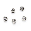 20pcs Love Heart Large Hole Beads, Hole ID 4.5mm, Antique Silver, Zinc Alloy Metal, MEC-B5
