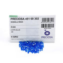 100pcs Preciosa Faceted Bicone Crystal Beads, Capri Blue AB, Size Selections: 3mm/4mm/6mm