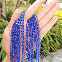 250pcs Creative Club Faceted Bicone Crystal Glass Beads, Sapphire Blue Blue, 6mm (0.24 Inch), Hole ID 1mm, CCB613