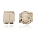 24pcs Adabele Austrian Faceted Cube Crystal Beads #5601, Silver Champagne, Size Selections: 4mm/6mm/8mm