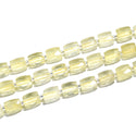10pcs Natural Lemon Quartz Yellow Crystal Gemstone Faceted Cylinder Tube Beads, 12-18mm, Hole ID 1mm, GZ9-5