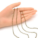 33 Feet Paperclip Cable Chain Link, Unfinished, Antique Bronze Plated Copper, Chain Width Selections: 2.3mm/3.4mm