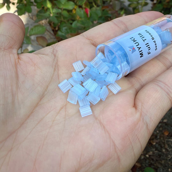 10g Miyuki Full Tila Square Seed Beads 5x5mm, Silk Luster Blue (TL-2562-1)