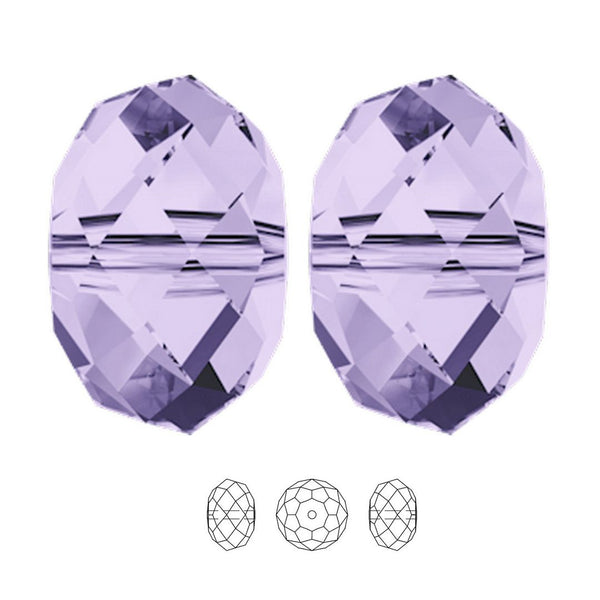 24pcs Adabele Austrian Faceted Rondelle Crystal Beads #5040, Light Violet (Purple), Size Selections: 6x4mm, 8x6mm, 10x8mm
