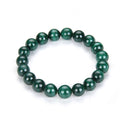 1 Strand Stretch Natural Green Malachite Beaded Gemstone Bracelet, 8mm Bead, Length Selections: 7 inch/7.5 inch/8 inch/8.5 inch