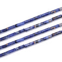 Natural Blue Sodalite Gemstone Cylinder Tube Beads, 13x4mm, Hole ID 1mm, 14.5 Inch/1 Strand, GH-H7