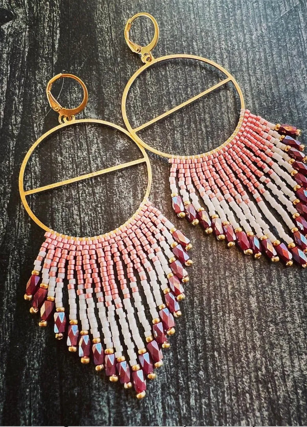 20pcs Raw Brass Round Buckle Pendant Drop, 38mm Large Connector, Unplated/Uncoated, CX-R1