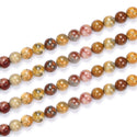 Natural Crazy Lace Agate Gemstone Round Beads, 1 Strand/15 Inch, Size Selections: 4mm/6mm/8mm/10mm