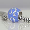 1pc 925 Sterling Silver Leo Zodiac Sign Bead Charm Light Blue Enamel, Compatible with Pandora All Other Charm Bracelets, EC50