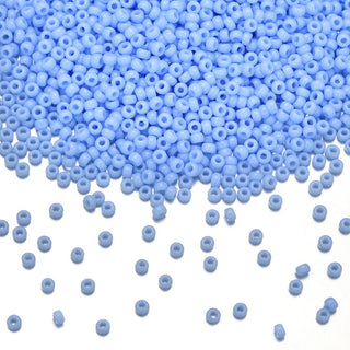 25g Miyuki Rocaille 11/0 Round Seed Beads Opaque Blue Agate RR-494