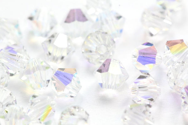 50pcs Adabele Austrian Faceted Bicone Crystal Beads #5301, Crystal Clear AB, Size Selections: 6mm/8mm/10mm