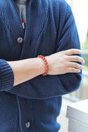 1 Strand Stretch Natural Carnelian Beaded Gemstone Bracelet, 10mm Bead, Length Selections: 7 inch/7.5 inch/8 inch/8.5 inch