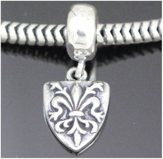 Solid 925 Sterling Silver Sacred Fleur De Lis Bead Charm