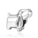 Cute Solid 925 Sterling Silver Dog Charm Puppy Bead, Compatible with Pandora All Other Charm...