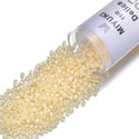 7.5g Miyuki Delica 11/0 Seed Beads, Ivory-Lined Luster Crystal Clear DB2371