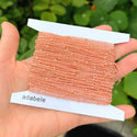 33 Feet Satellite Bead Station Curb Copper Chain Link, Bright Coppery, 2mm Link, 2.5mm Bead