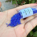 7.5g Miyuki Delica 11/0 Seed Beads, Opaque Matte Rainbow Cobalt DB880
