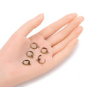 50pcs Round Hoop Huggie Leverback Earring Hooks, Open Ring, Antique Bronze Plated Brass, 14mm, CF262-4