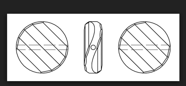 25pcs Adabele Austrian Faceted Flat Round Twist Coin Crystal Beads #5621, Emerald Green, 10mm, Hole ID 1.2mm, SSW1024