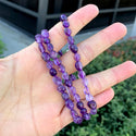 1 Strand Stretch Natural Grade A Purple Amethyst Free Form Gemstone Bracelet, 5-8mm Small Beads, Length Selections: 7 inch/7.5 inch