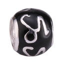 925 Sterling Silver Capricorn Zodiac Sign Bead Charm Black Enamel, Compatible with Pandora All...