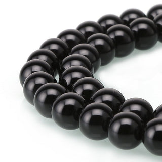 Natural Black Obsidian Gemstone Round Beads, 15 Inch/1 Strand, Size Selections: 4mm/6mm/8mm/10mm