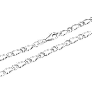 1pc 925 Sterling Silver Long Short Link Chain Necklace, Tarnish Resistant Rhodium Plated, 3.6mm, Large Thick, Length Selections: 18/20/22/24/26/28 Inch