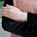 1 Strand Stretch Natural Blue Lace Agate Free Form Gemstone Bracelet, 5-8mm Small Beads, Length Selections: 7 inch/7.5 inch