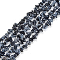 Natural Snowflake Obsidian Gemstones Chip Beads, Free Form, 5mm-8mm, Hole ID 1mm, 1 Strand/31 Inch, GZ1-20