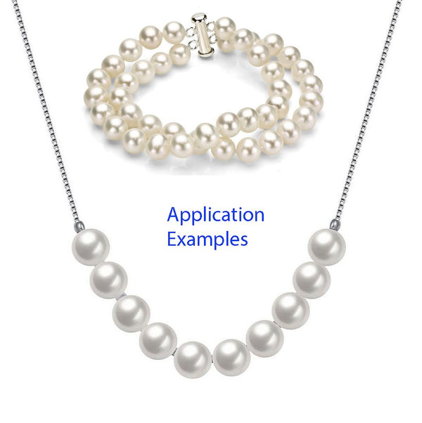 AAA Grade Natural Shell Pearl Round Beads, Freshwater Mother Of Pearl Nacre, Cream White, 1 Strand/15 Inch, Size Selections: 4mm/6mm/8mm/10mm