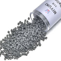 7.5g Miyuki Delica 11/0 Seed Beads, Opaque Matte Grey DB761
