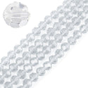 140pcs Creative Club Faceted Round Crystal Glass Beads, Crystal Clear, 8mm, Hole ID 1mm, CC2R801