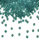 30g Miyuki Delica 11/0 Seed Beads, Translucent Matte Emerald Green DB776