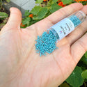 7.5g Miyuki Delica 11/0 Seed Beads, Matte Glazed Rainbow Nile Blue DB2315
