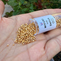7.5g Miyuki Delica 11/0 Seed Beads, Duracoat Galvanized Yellow Gold DB1833