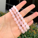 1 Strand Stretch Natural Grade A Pink Rose Quartz Free Form Gemstone Bracelet, 7-10mm Beads, Length Selections: 7 inch/7.5 inch