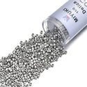 30g Miyuki Delica 11/0 Seed Beads, Opaque Palladium-Plated DB38