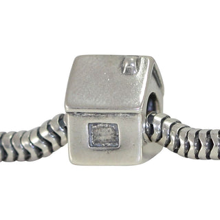 Solid 925 Sterling Silver Love House Bead Charm, Compatible with Pandora All Other Charm Bracelet