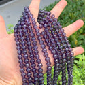 140pcs Creative Club Faceted Rondelle Crystal Glass Beads, Amethyst Purple, 8x6mm, Hole ID 1.1mm, CCR827
