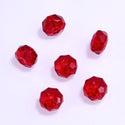 25pcs Adabele Austrian Faceted Donut Rondelle Crystal Beads #5045, Siam Red, 8mm x 5mm, Hole ID 1.2mm, SSO-805