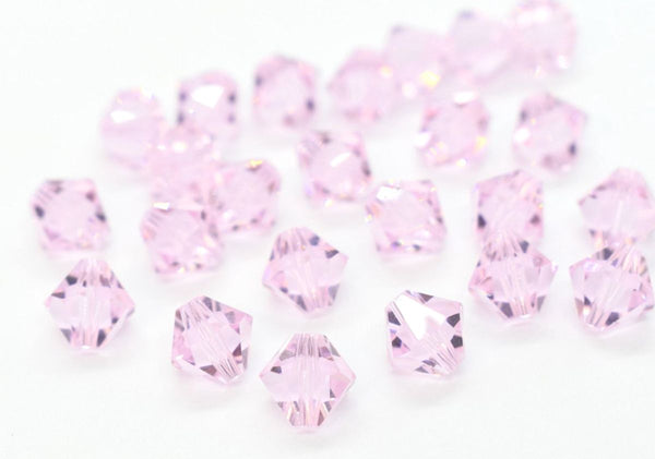50pcs Adabele Austrian Faceted Bicone Crystal Beads #5301, Rosaline( Light Pink), Size Selections: 6mm/8mm/10mm