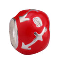 925 Sterling Silver Sagittarius Zodiac Sign Bead Charm Red Enamel, Compatible with Pandora All...