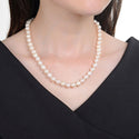 Natural Grade AA+ Potato Round White Cultured Freshwater Pearl Necklace, 8-9mm Pearl Strand, Length Selections: 16 inch/18 Inch