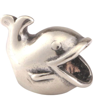 Real Solid Sterling Silver Dancing Dolphin Peace Charm Bead, Compatible with Pandora All Other...