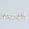 100pcs Large Hole Round Beads, Sterling Silver Plated Brass, Size Selections: 6mm/8mm/10mm