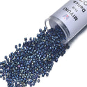7.5g Miyuki Delica 11/0 Seed Beads, Night Sky-Lined Luster Clear DB2386