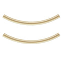 5pcs Real 1/20 14K Gold Filled Curved Noodle Tubes, Hole ID 1.5mm, Length Selections: 20/25/30/35/40mm