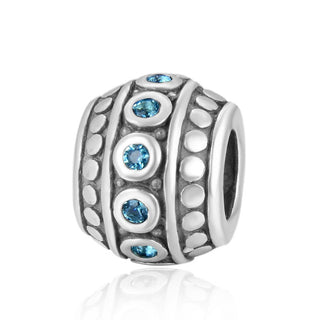 1pc 925 Sterling Silver Round May Birthstone Bead Charm, Green Emerald Cubic Zirconia CZ, 10x8mm, Hole ID 4.5mm, EC1-F5