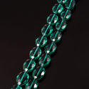 50pcs Creative Club Faceted Flat Oval Crystal Beads, Emerald Green, 16x12mm/Large, Hole ID 1.1mm, CCO-24